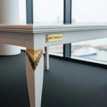 Аренда Фуршетный стол Alfari Gold White в зале «Чайка» (Морпорт) — ART SPACE