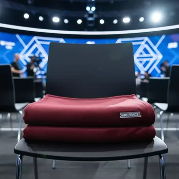 Аренда Плед флисовый бордовый в VK Stadium Sirius — ART SPACE