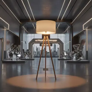 Аренда Напольный торшер Лаутерс светлый на Медальной площади — ART SPACE