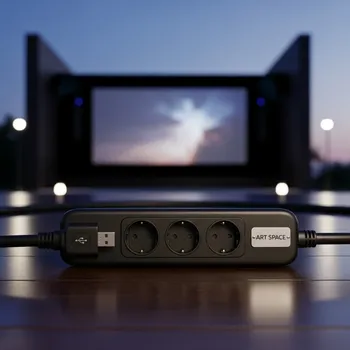 Аренда Удлинитель черный 3 м с USB на вилле «Анна» — ART SPACE