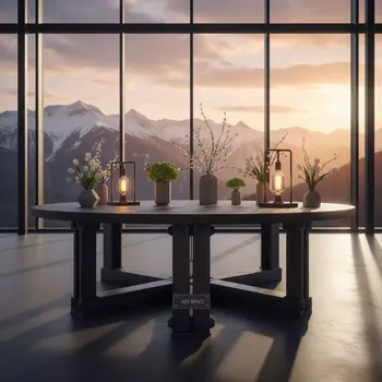 Аренда Столы фуршетные диаметр 150 см в Radisson Hotel Rosa Khutor — ART SPACE
