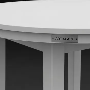 Аренда Стол круглый белый антрацит D 90 в ресторане «D.O.M» — ART SPACE