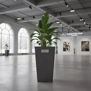Аренда Кашпо Urbi Square Effect 49 антрацит Prosperplast 21 л в Гранд Отель Сочи — ART SPACE