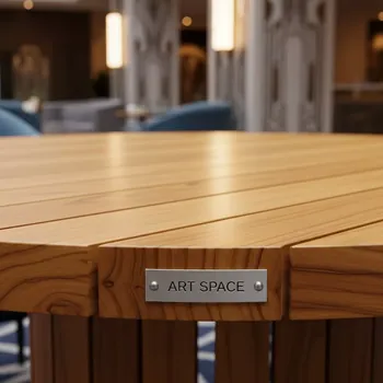 Аренда Стол круглый натуральный тик Turin 100 в Mövenpick Hotel — ART SPACE