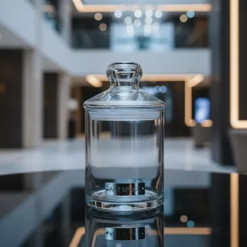 Аренда Банка стеклянная с крышкой D 8 см H 16,8 см в Cosmos Sochi Hotel — ART SPACE
