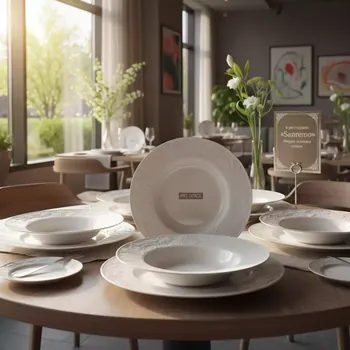 Аренда Набор тарелок для супа пасты Rocaille Blanc в ресторане «Sanremo» — ART SPACE