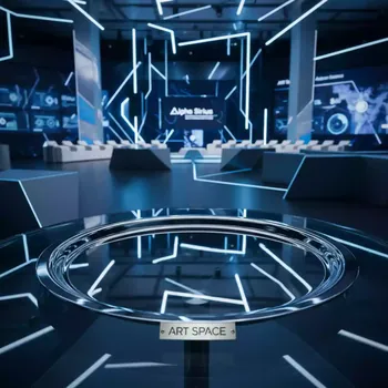 Аренда Поднос металлический диаметр 350 мм в Alpha Sirius — ART SPACE