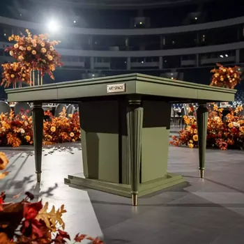 Аренда Стол Grand Michelle 180 оливковый в Ледовом дворце «Айсберг» — ART SPACE