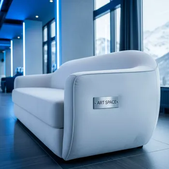 Аренда Диван Клеон велюр белый в Radisson Hotel Rosa Khutor — ART SPACE