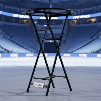 Аренда Стол барный складной Sky Folding Bar Table черный диаметр 600 мм в ледовой арене «Шайба» — ART SPACE