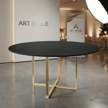Аренда черно-золотого банкетного стола в Сочи | ART SPACE