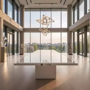 Аренда Стол Лидер 2 белый шампань 2700х900 в Mantera Supreme — ART SPACE