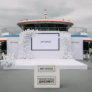Аренда Ширма свадебная белая на теплоходе «Дагомыс» — ART SPACE
