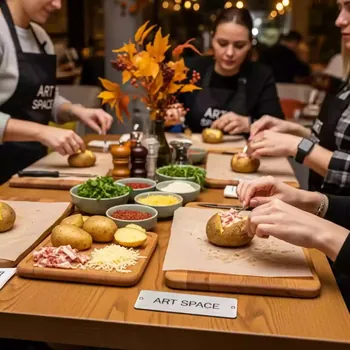 Аренда Мастер класс по приготовлению печеной картошки в ресторане «Плакучая Ива» — ART SPACE