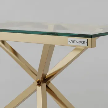 Аренда Фуршетный стол double X loft gold glass в VK Stadium Sirius — ART SPACE
