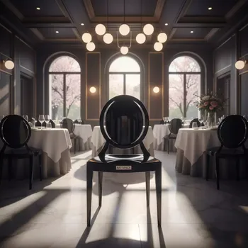 Аренда Стул черный пластиковый Феникс в ресторане «Brunello» — ART SPACE
