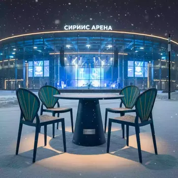 Аренда Комплект мебели пластиковой Max Ø90 Sky в Сириус Арене — ART SPACE