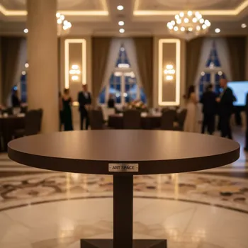Аренда Стол круглый разборный 130 см шоколад в отеле Radisson Lazurnaya — ART SPACE