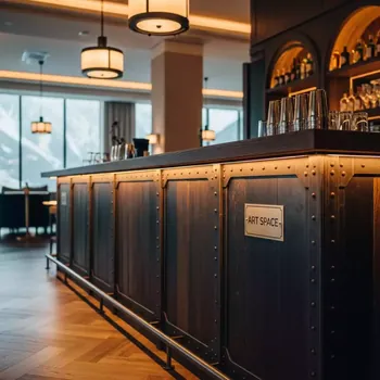 Аренда Стойка барная "Лофт" в Golden Tulip Rosa Khutor — ART SPACE