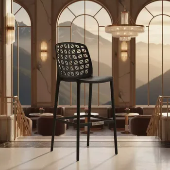 Аренда Стул барный пластиковый черный Air Bar в Golden Tulip Rosa Khutor — ART SPACE