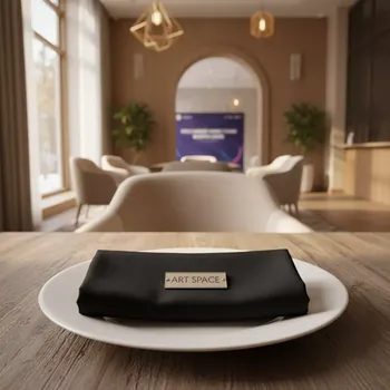 Аренда Салфетка чёрная атласная 40х40 см в Radisson Hotel Rosa Khutor — ART SPACE