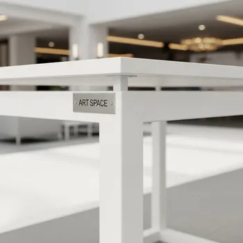 Аренда Стол Лидер 1 1200х800 белый каркас белый в Karat Resort — ART SPACE
