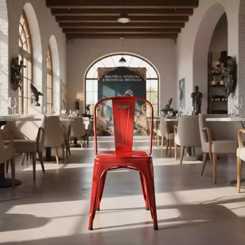 Аренда Кресло Tolix красный в ресторане «Brunello» — ART SPACE