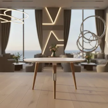 Аренда Стол журнальный Cenozoic белый в отеле Radisson Lazurnaya — ART SPACE