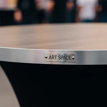 Аренда Столешница круглая Werzalit D 800 кромка серебро в казино «Сочи» — ART SPACE