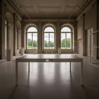 Аренда Стол белый 120х90 см в усадьбе Голицына — ART SPACE