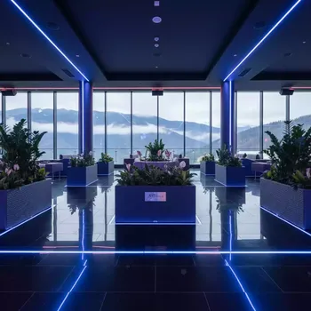 Аренда Кашпо Prosperplast Rato Low антрацит в Гранд Отель Поляна — ART SPACE
