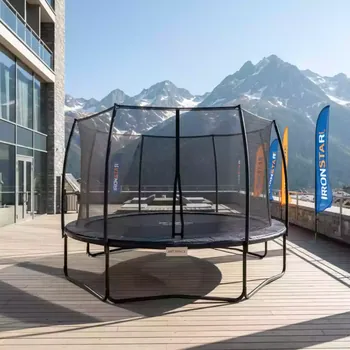 Аренда Батут уличный Green Glade с сеткой 10 футов без верхнего кольца в Radisson Hotel Rosa Khutor — ART SPACE
