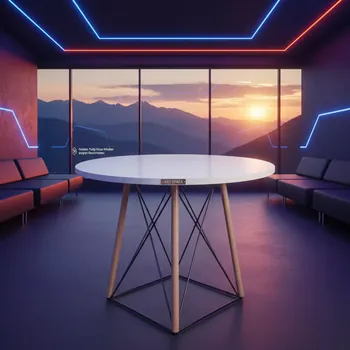 Аренда Стол Eames круглый диаметр 70 см 02 000EamesWT в Golden Tulip Rosa Khutor — ART SPACE