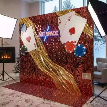 Аренда Фотозона с пайетками в стиле казино в Bridge Resort — ART SPACE
