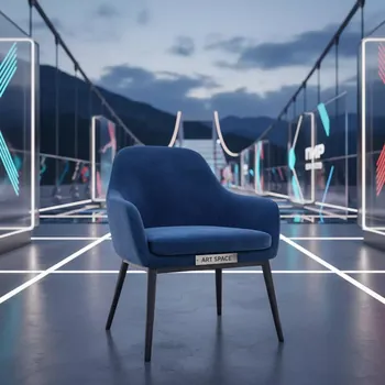Аренда Стул Логан NEW синий велюр в Skypark Sochi — ART SPACE