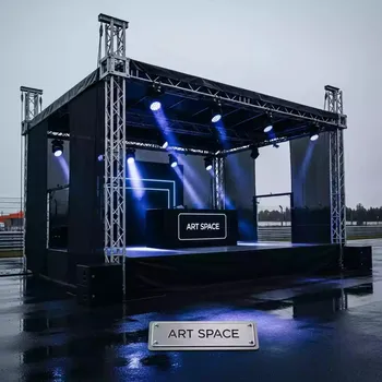 Аренда Сцена двускатная 4х3 м черная на Сочи Автодроме — ART SPACE