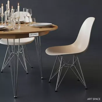 Аренда Стол Eames DSW круглый D 100 см в лофте «Студия 21» — ART SPACE