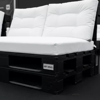 Аренда Диван из паллет White black в ресторане «Brunello» — ART SPACE