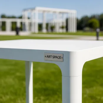 Аренда Стол пластиковый раздвижной Vegas Table XL белый в этно-парке «Моя Россия» — ART SPACE