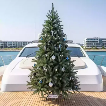 Аренда Елка искусственная Royal Christmas Auckland Premium PVC PE 240 см на VIP-яхте (Имеретинский порт) — ART SPACE