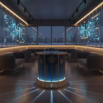 Аренда Пуф столик светящийся Wow Luminoso в Omega Sirius — ART SPACE