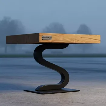 Аренда Коктейльный стол snake дерево и металл на Сочи Автодроме — ART SPACE