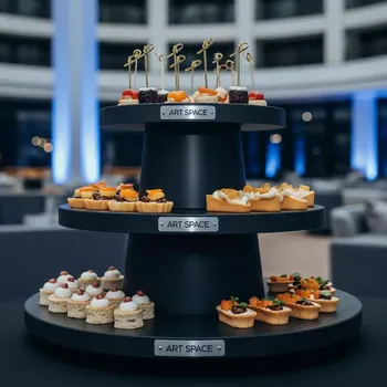 Аренда Этажерка для фуршета 3 ярусная диаметр 30 40 50 см в Cosmos Sochi Hotel — ART SPACE