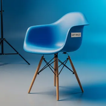 Аренда Стул дизайнерский Eames стиль DSW wood blue в Gamma Sirius — ART SPACE