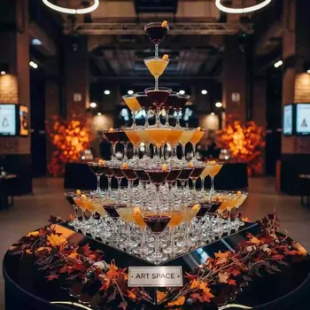 Аренда Пирамида из коктейлей 120 бокалов в Pullman Sochi Centre — ART SPACE