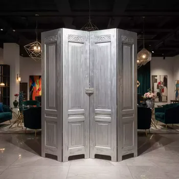 Аренда Ширма деревянная серебряная 2х2 м в Mantera Supreme — ART SPACE