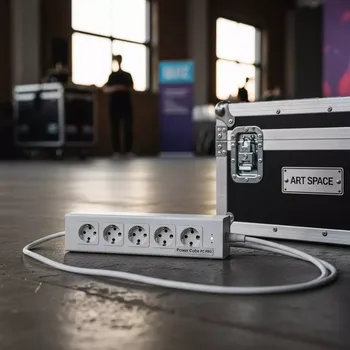 Аренда Фильтр сетевой Power Cube PC PRO 5 м 6 розеток белый на Медальной площади — ART SPACE