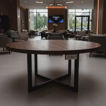 Аренда Стол круглый коричневый D 120 см H 75 см в City Park Hotel Sochi — ART SPACE