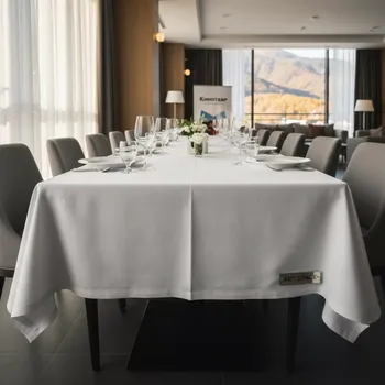 Аренда Скатерть прямоугольная белая профи 1,5х2,5 м в Golden Tulip Rosa Khutor — ART SPACE