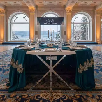 Аренда Стол банкетный Feast диаметр 180 в зале «Чайка» (Морпорт) — ART SPACE